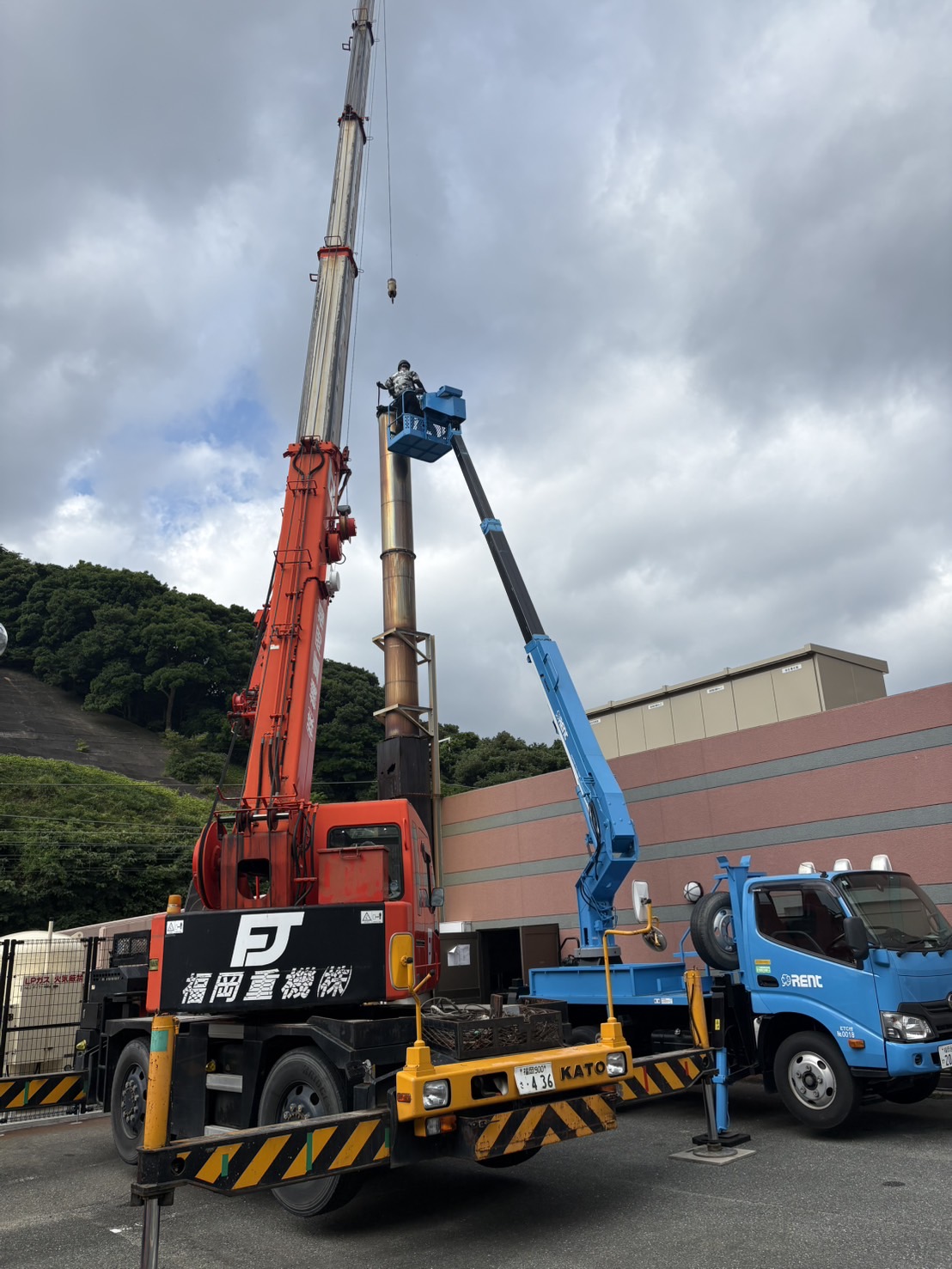 クレーンと高所作業